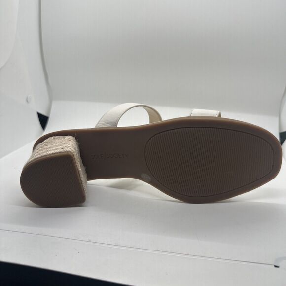 Sole Society Lunespa White Chunky Strappy Block Sandals Womens Size 8 1/2 NWT - Picture 7 of 14